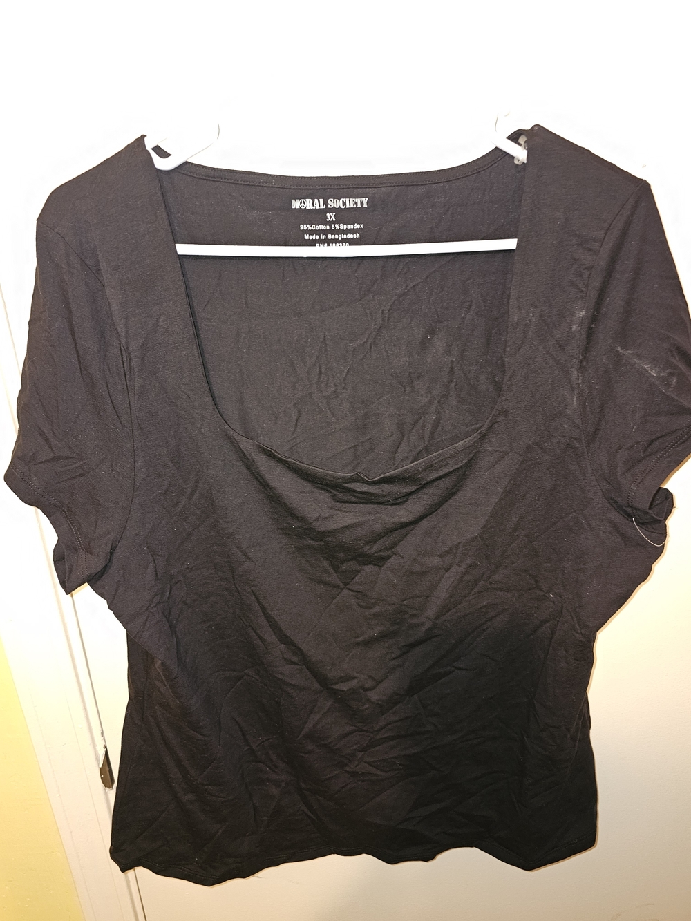 Moral Society Black Women’s Scoop Neck Top